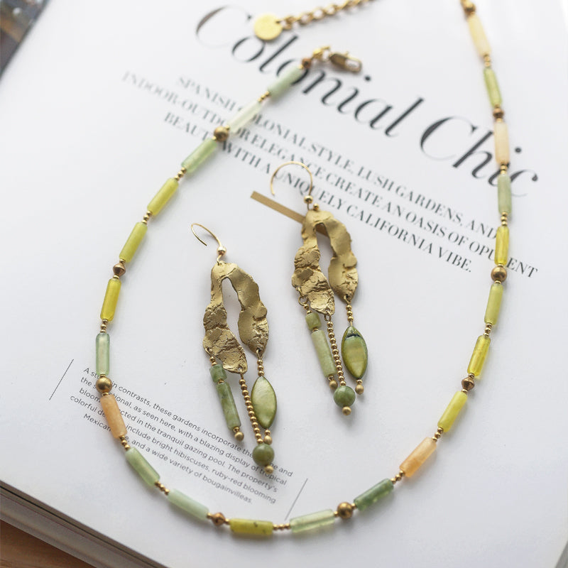 Olive Grove Jade Earrings