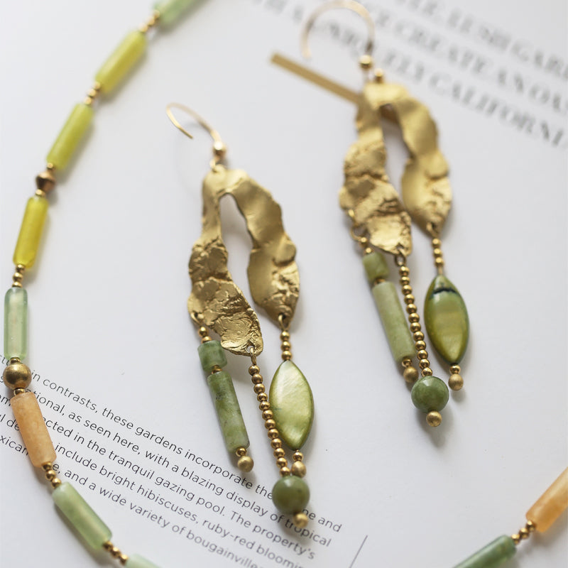Olive Grove Jade Earrings