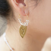 Luminous Heart Hoop Earrings