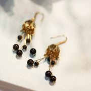 Nocturne Bloom Onyx Earrings