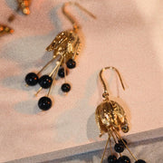 Nocturne Bloom Onyx Earrings