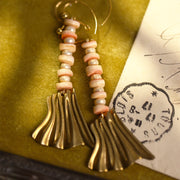 Blush Fan Drop Earrings