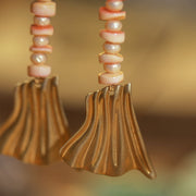 Blush Fan Drop Earrings