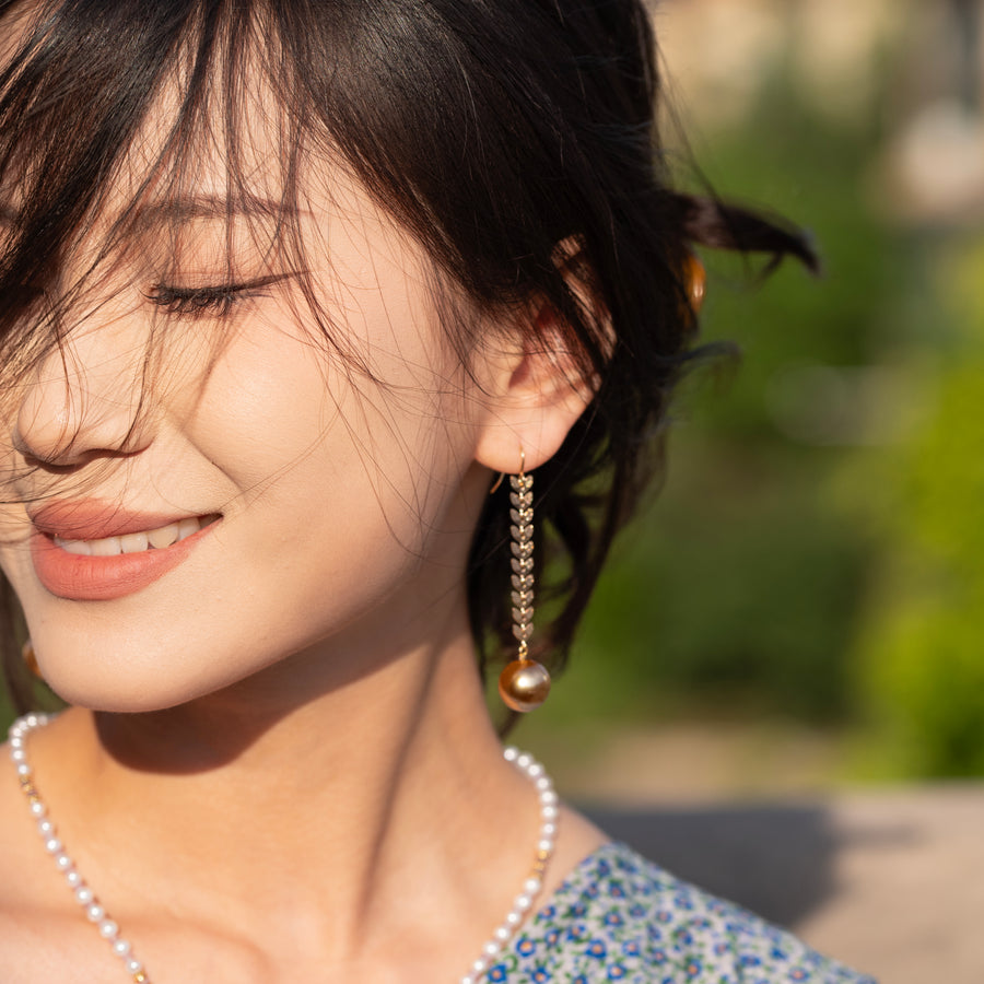 Golden Laurel Earrings