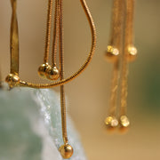 Midnight Lava Tassel Earrings
