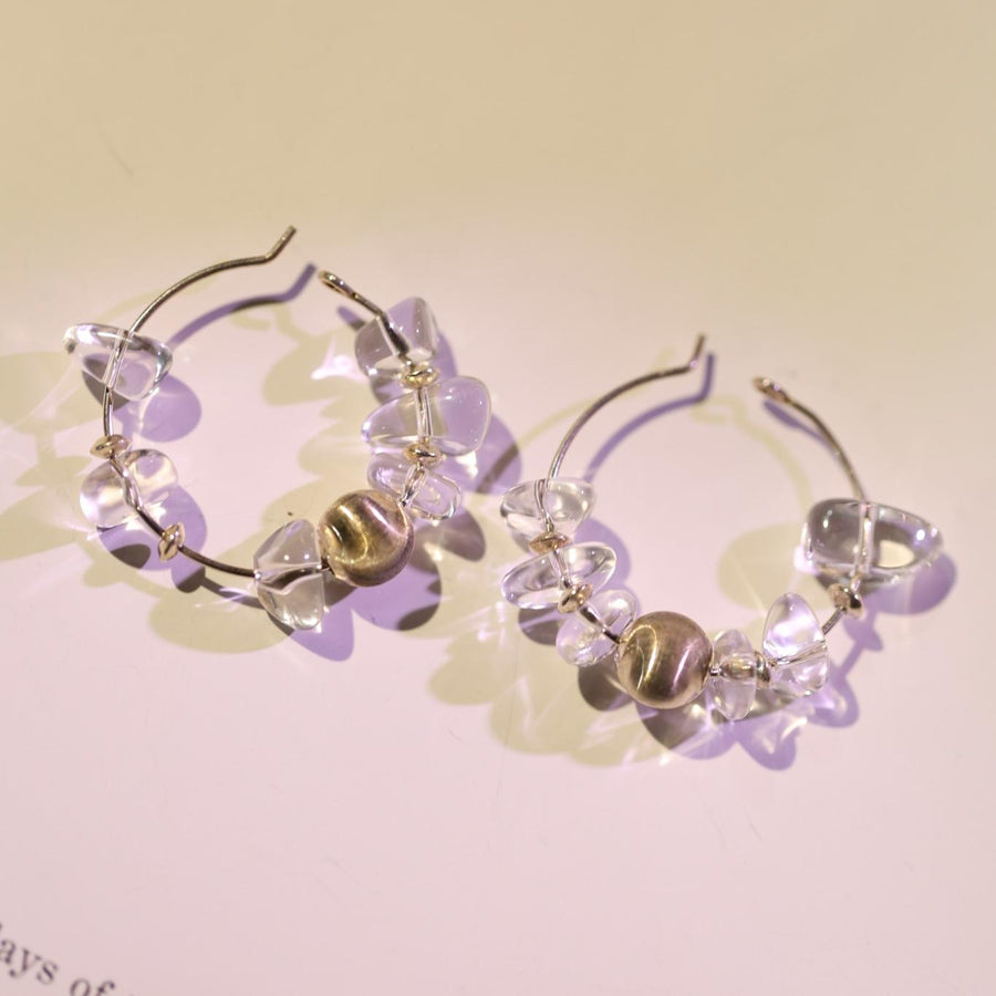 Crystal Halo Hoops