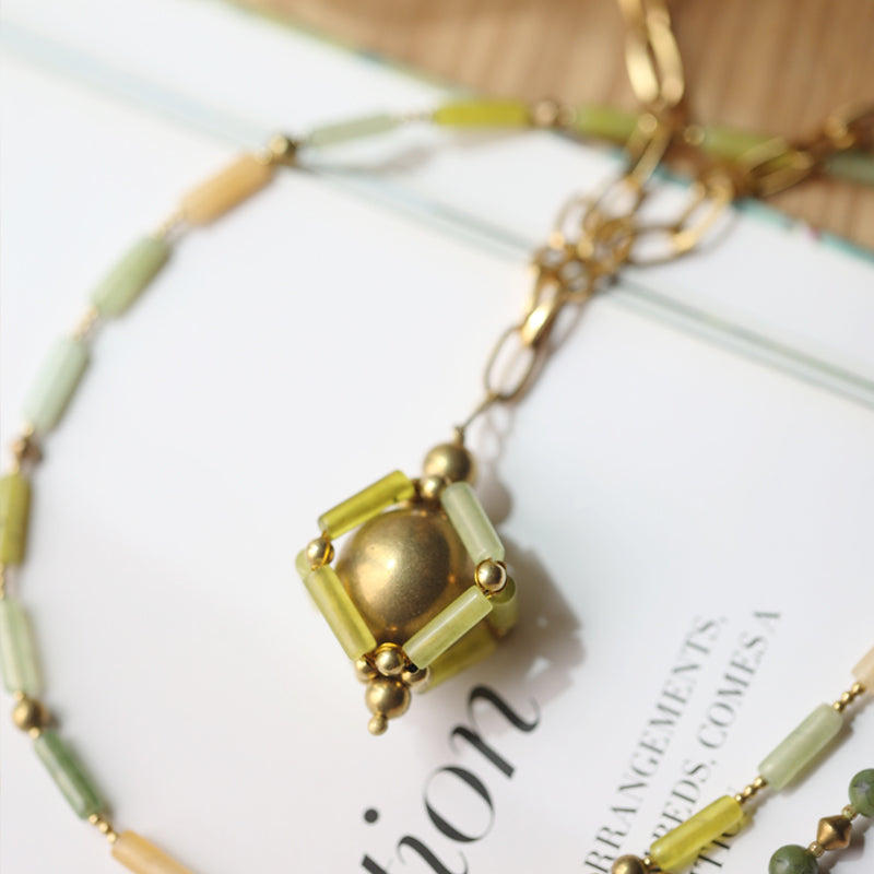 Olive Grove Jade Necklace