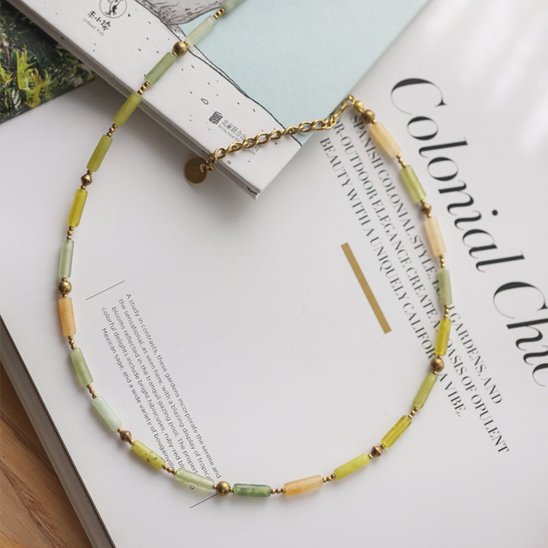 Olive Grove Jade Necklace