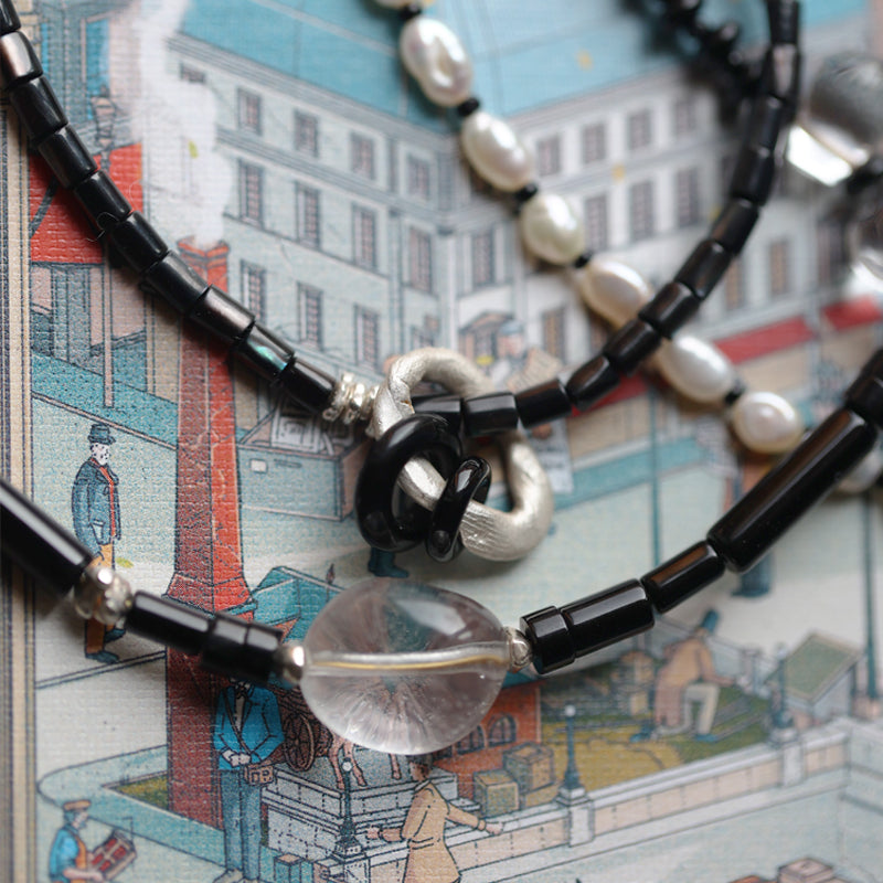 Eclipse II Black Onyx Necklace