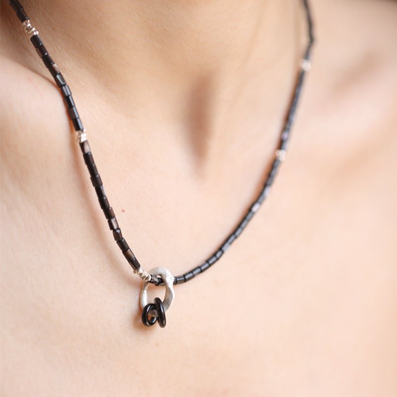 Eclipse II Black Onyx Necklace