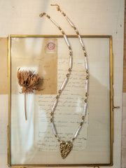 Heart of Gold Baroque Pearl Necklace