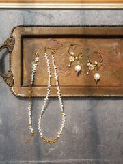 Golden Tide Pearl Necklace & Bracelet