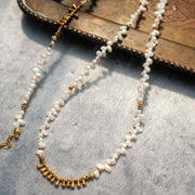 Golden Tide Pearl Necklace & Bracelet