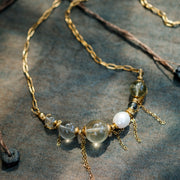 Celeste Quartz Freshwater Pearl Necklace and Bracelet