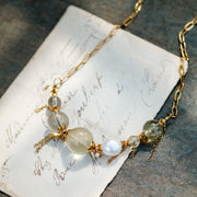 Celeste Quartz Freshwater Pearl Necklace and Bracelet