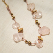 Rose Quartz Whisper Necklace and Bracelet