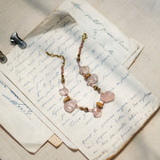 Rose Quartz Whisper Necklace and Bracelet