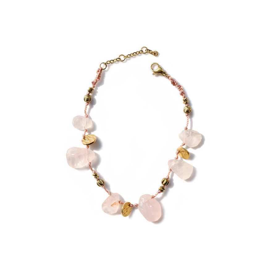 Rose Quartz Whisper Necklace and Bracelet