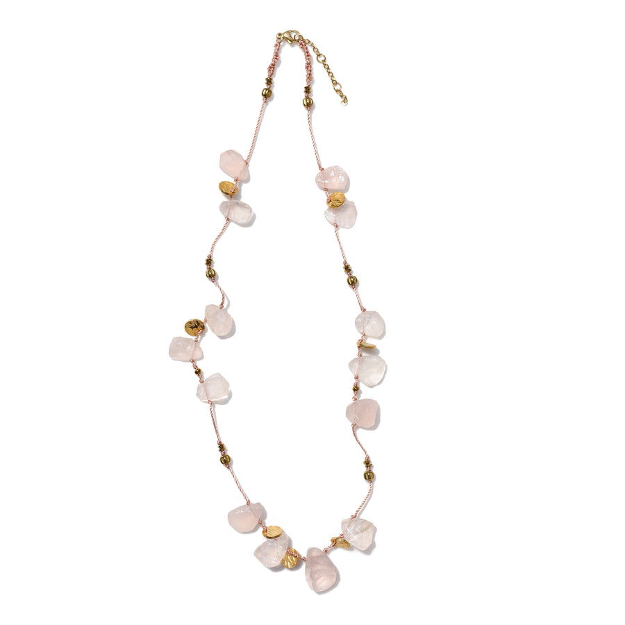 Rose Quartz Whisper Necklace and Bracelet