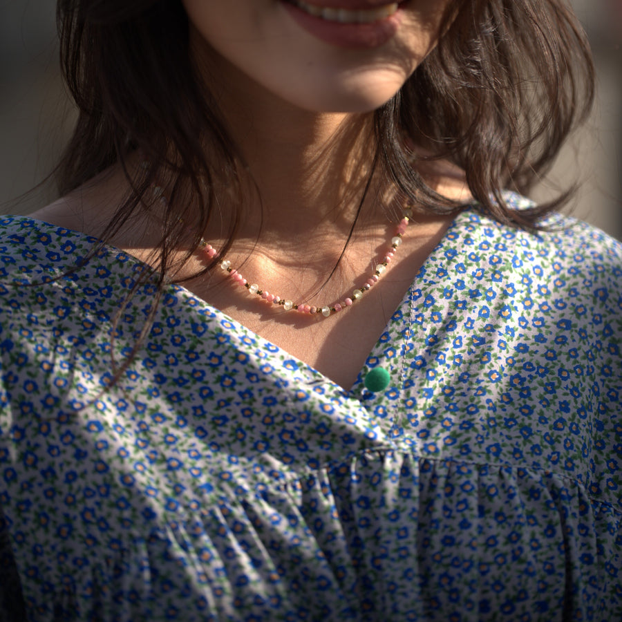 Rosalie Rhodochrosite Prehnite Necklace and Bracelet