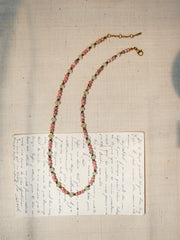 Rosalie Rhodochrosite Prehnite Necklace and Bracelet