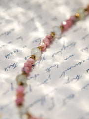 Rosalie Rhodochrosite Prehnite Necklace and Bracelet