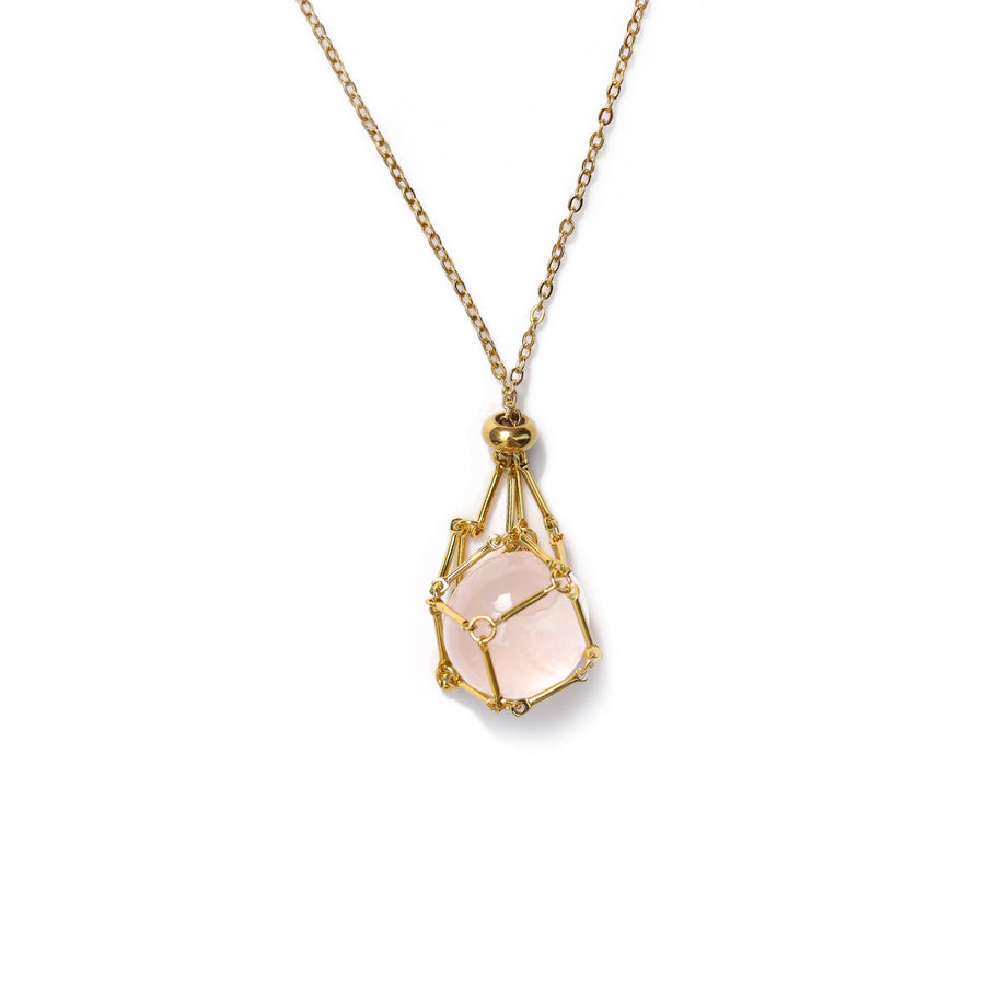 Celestial Crystal Cage Pendant Necklace