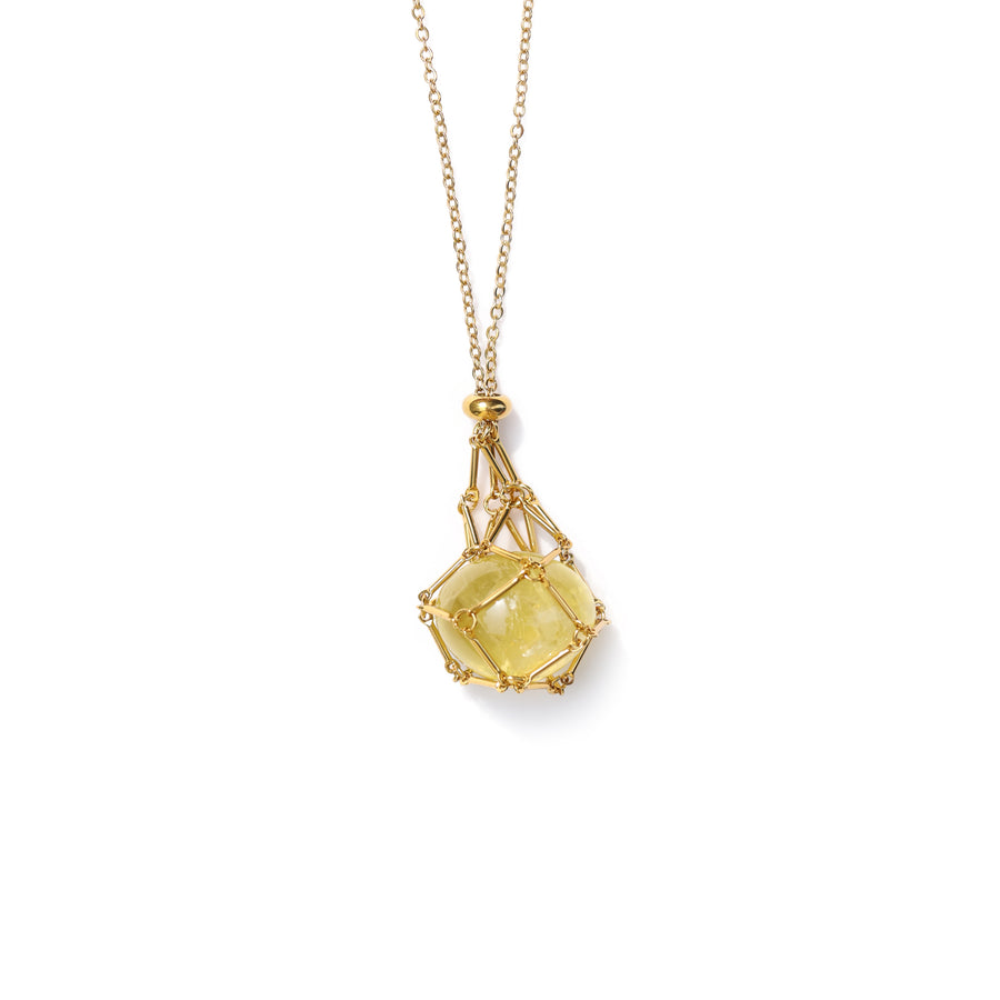 Celestial Crystal Cage Pendant Necklace