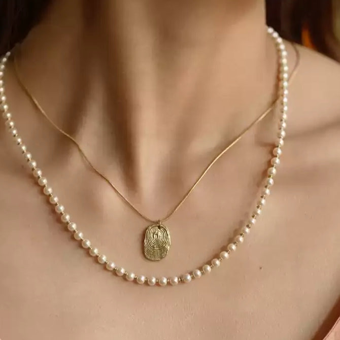 Echo & Pearl Layering Necklace Set