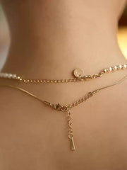 Echo & Pearl Layering Necklace Set
