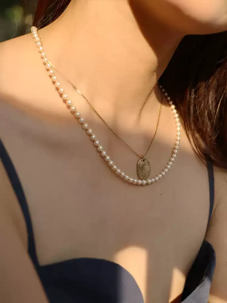 Echo & Pearl Layering Necklace Set