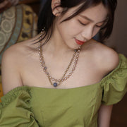 Aurielle Agate & Pearl Necklace