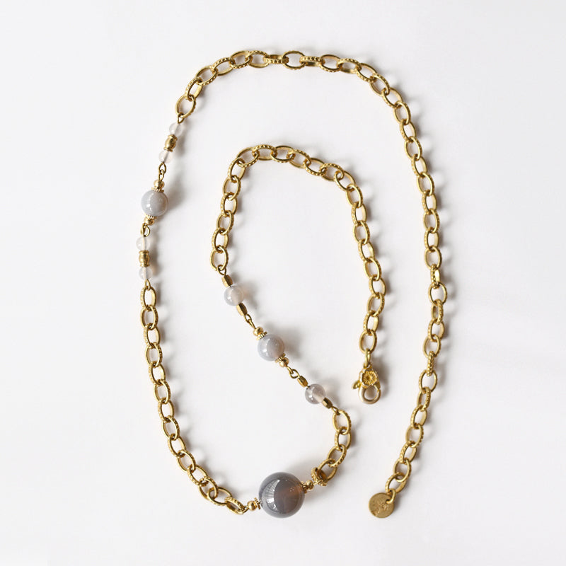 Aurielle Agate & Pearl Necklace