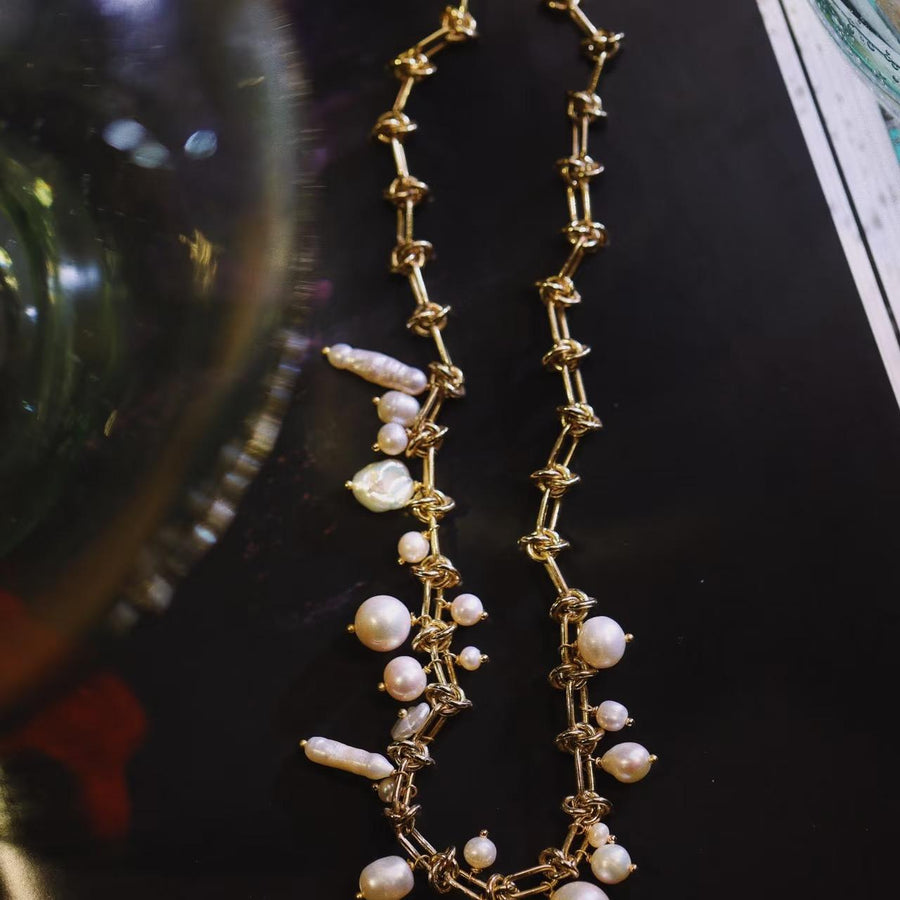 Seafoam Baroque Pearl Necklace