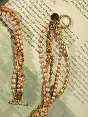 Champagne Pearl Torsade Necklace