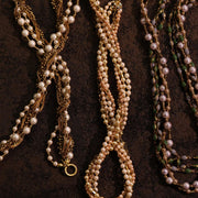 Champagne Pearl Torsade Necklace