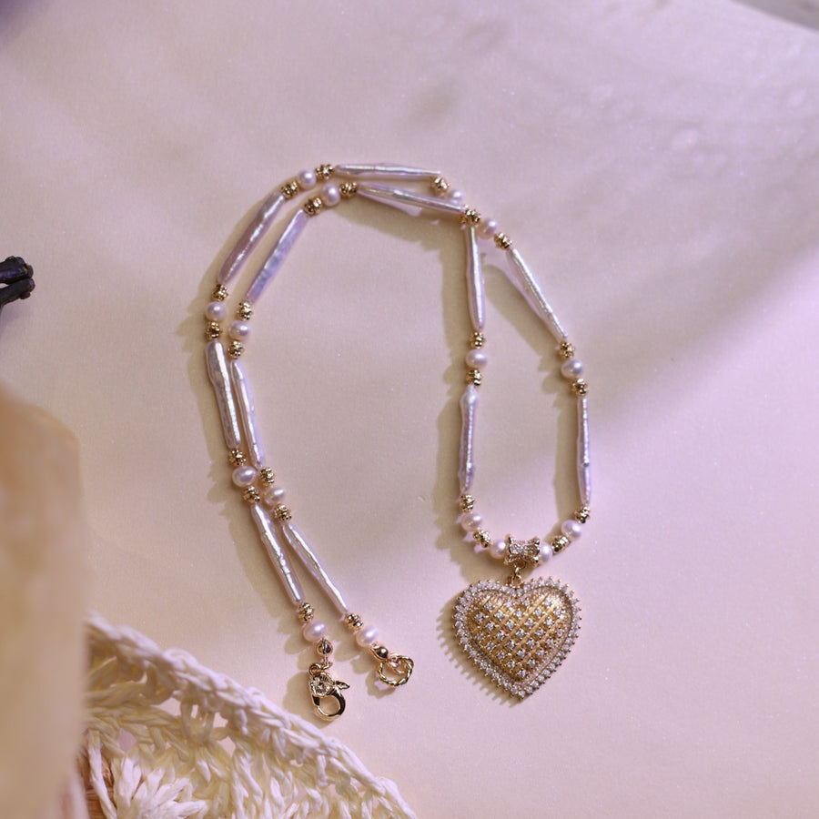 Ivory Tide Heart Necklace