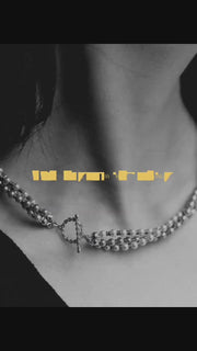 Two-Tone Duet Pearl Necklace